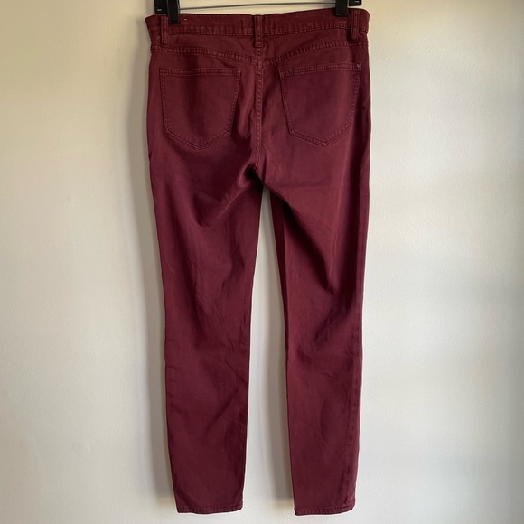 Madewell Burgundy Skinny Skinny Jeans - Picture 3 of 6